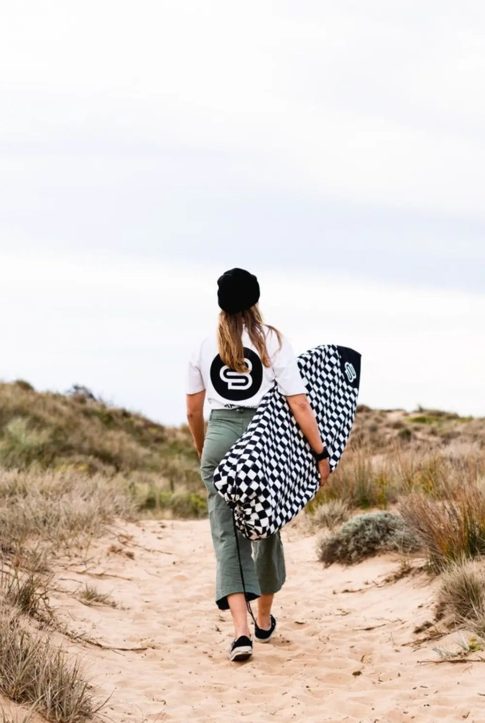 Checks Longboard - Boardsox Canvas Surfboard Cover BoardSox