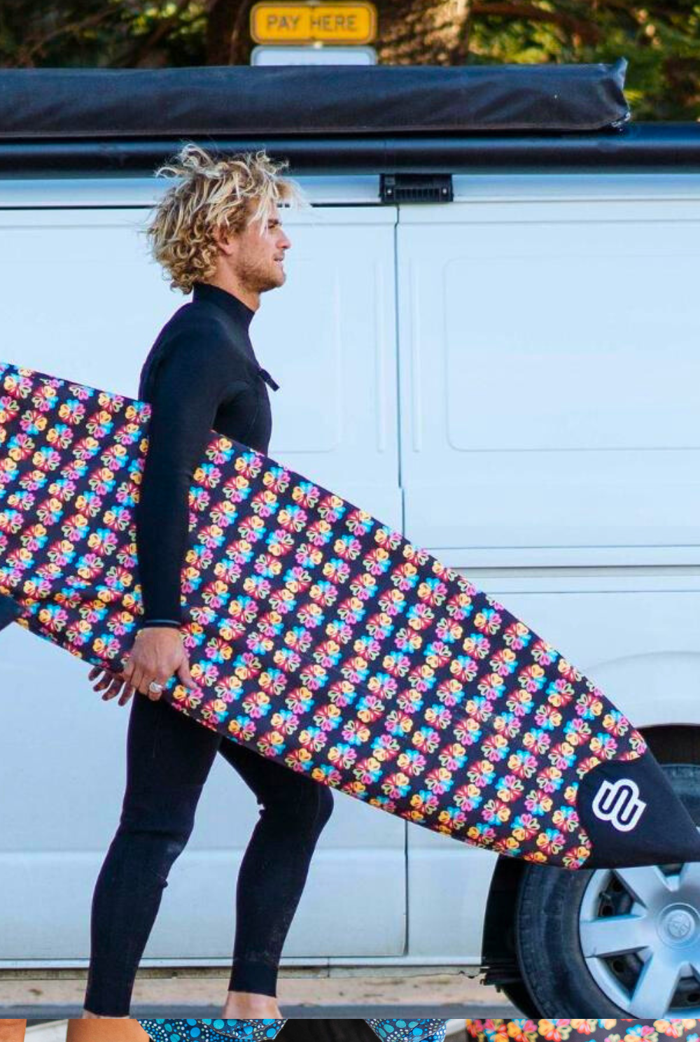 Alien Love Flower -  Longboard  Surfboard Cover